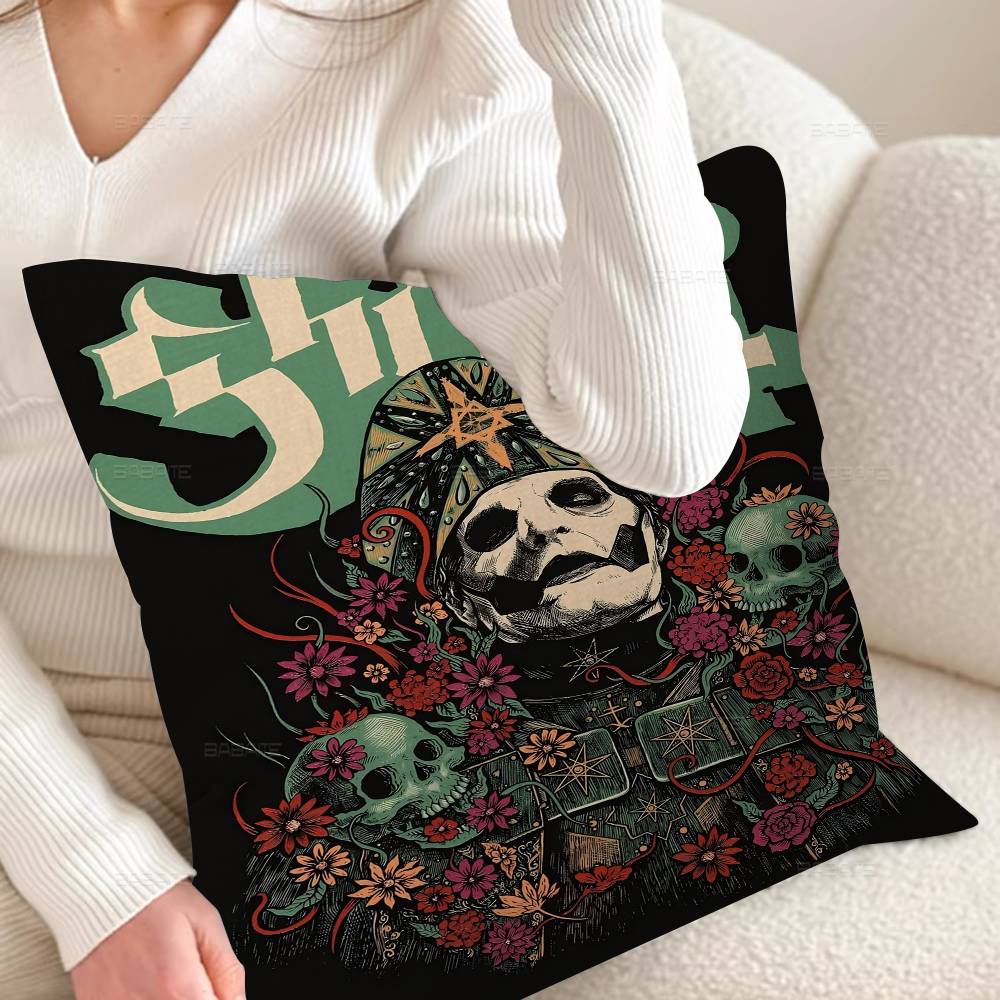 Classic Ghost Band Pillow Cover For Bedroom Room And Living Room Sofa Decorative Cushion Cover