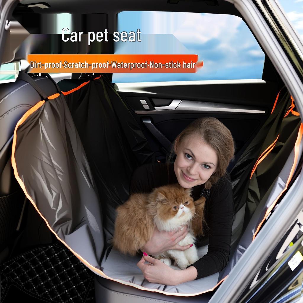 Pet Car Seat Cover: Anti-Dirty, Washable, Removable Cushion for Dogs & Cats. Protects Rear Seats.