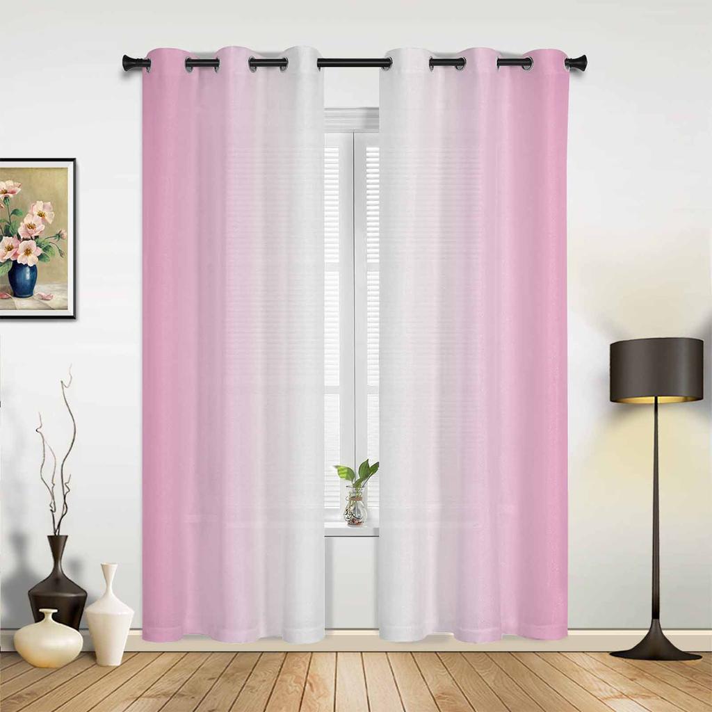 Tende Sfumate Rosa Bianco per Camera da Letto Soggiorno Tendaggi Cucina Camera dei Bambini Tenda per Finestra Arredamento Moderno per la Casa