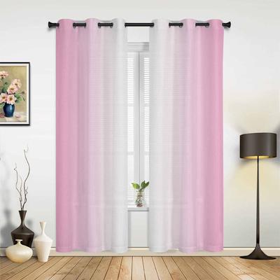 Pink White Gradient Curtains for Bedroom Living Room Drapes Kitchen Children's Room Window Curtain Modern Home Decor