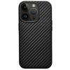 KZDOO For iPhone 16 Pro Max Case Compatible with MagSafe Carbon Fiber Texture PU+PC Phone Cover