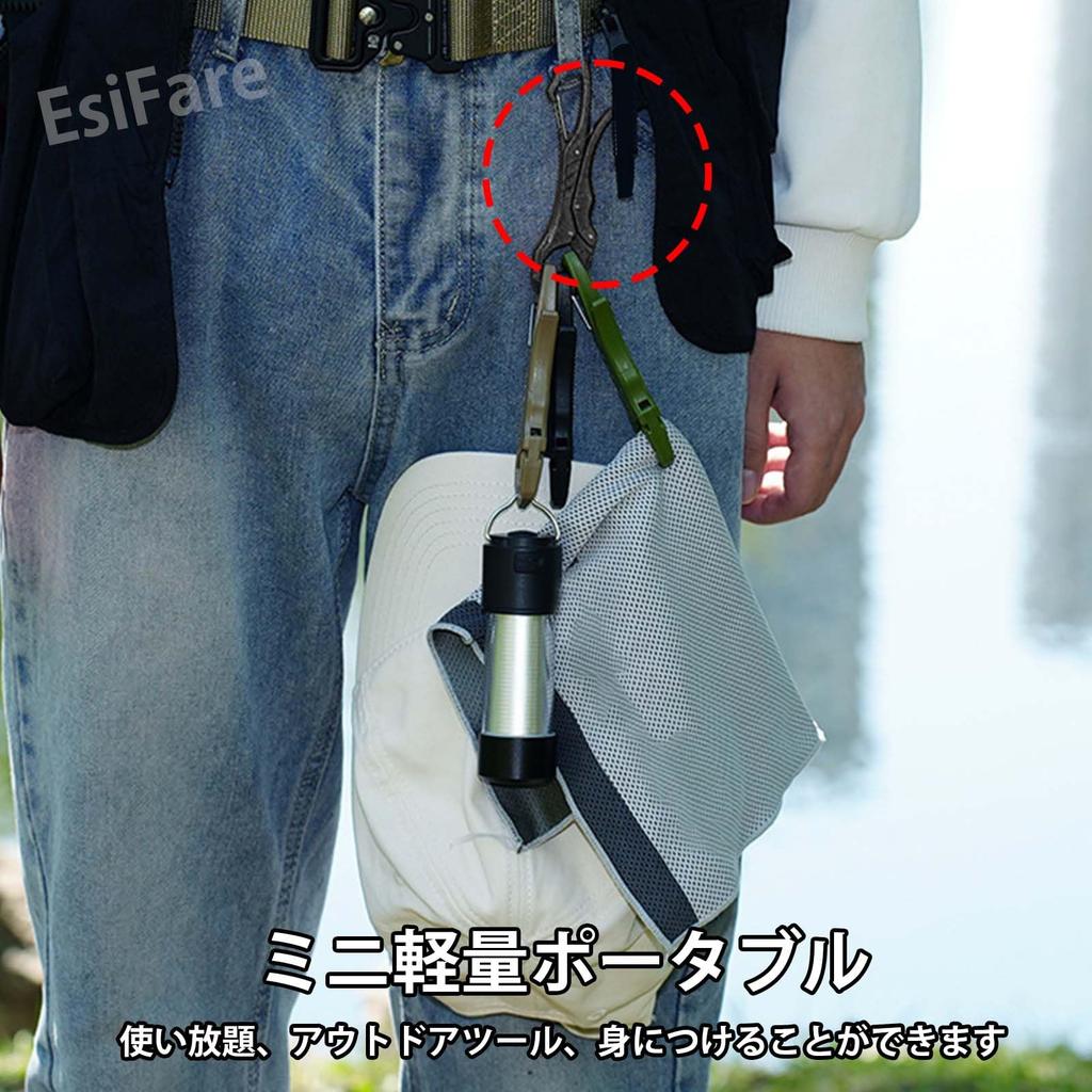 EsiFare Fish Grippers [Set of 2] Outdoor Small Fish Grippers, Fish Lip Grippers, Fishing Gripper Keychains, Outdoor Mitten Clips, Multifunctional,