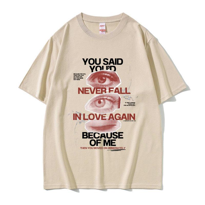 Lamour De Ma Vie Hit Me Hard and Soft Graphic Tshirts Unisex Women Hip Hop Oversized Tshirt Unisexs Fashion Art Aesthetic T Shrts