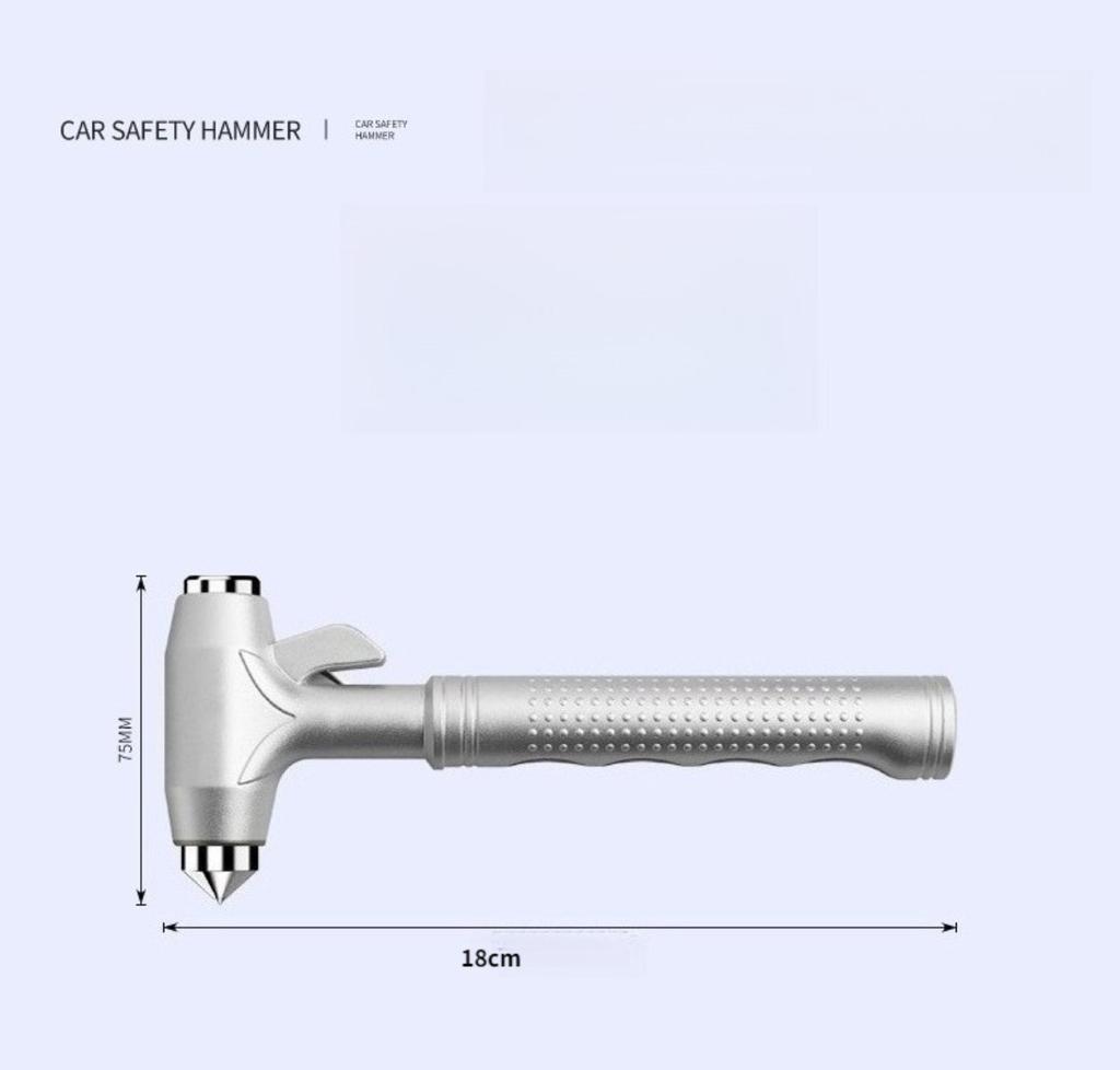 Tungsten Steel Car Safety Hammer - Multi-functional Emergency Escape Tool with Seatbelt Cutter