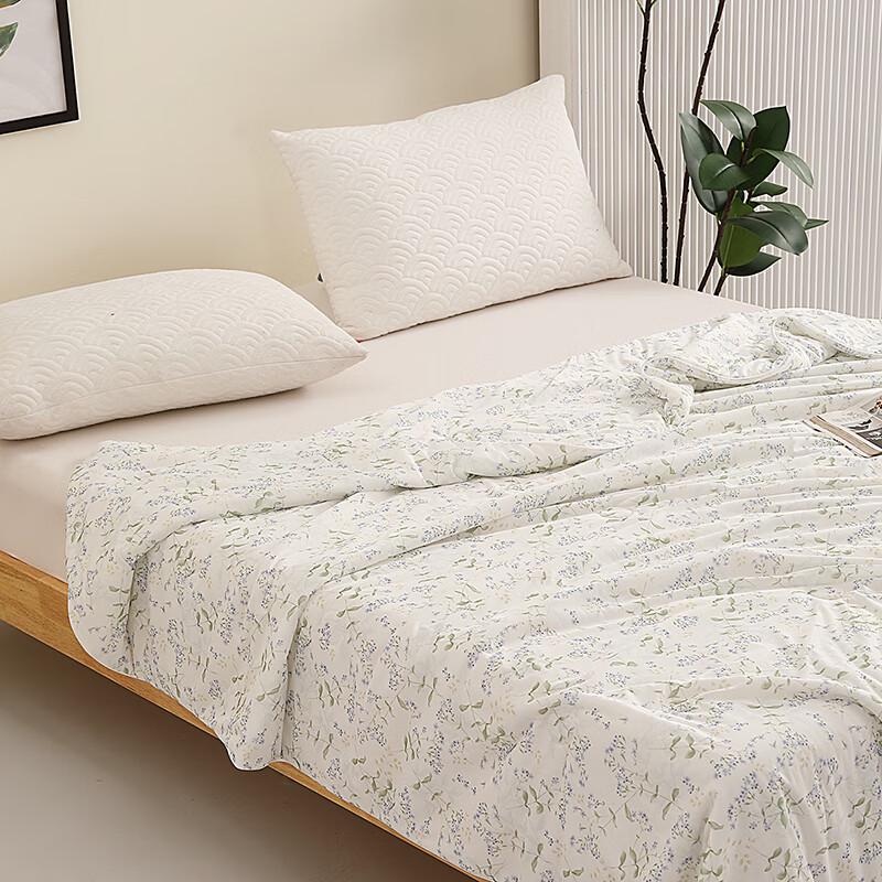 Shengfuni Sophie Garden Mint Cool Air Conditioner Quilt
