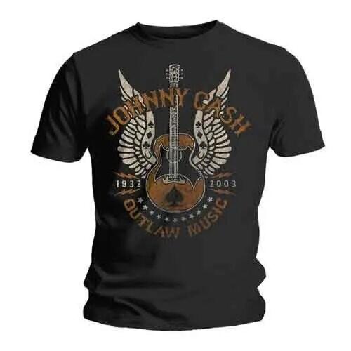 

Johnny Cash 19322003 Outlaw Music Guitar Wings Graphic TShirt Size S5XL Unisex T-Shirt S