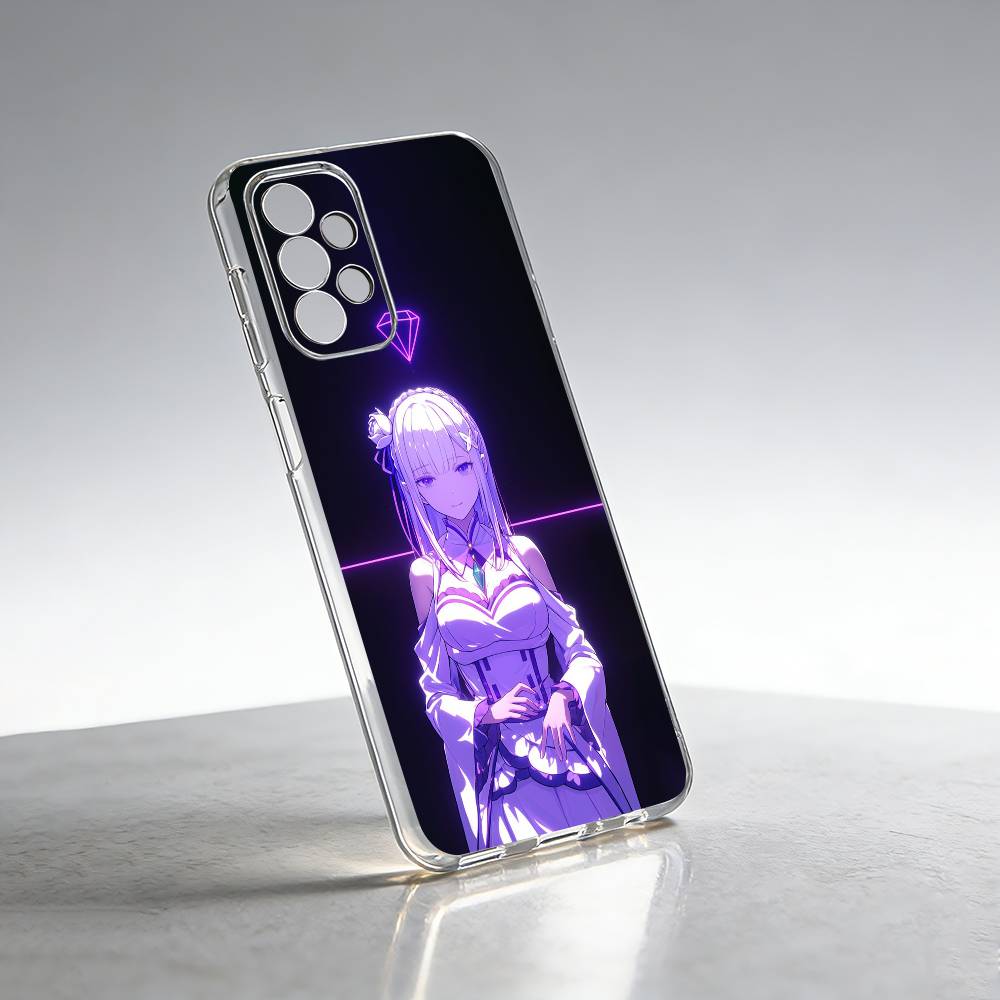 Re  Z-Zero Emilia-a Phone Case For Samsung S25,S24,S21,S22,S23,S30,Ultra,S20,Plus,Fe Transparent Cover