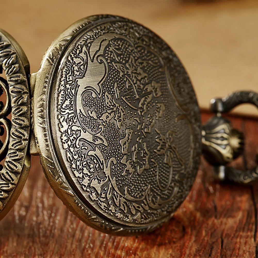 With Chain Necklace Watch Arabic Numerals Dial Pendant Pocket Clock Quartz Pocket Watch Men Women