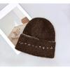 25 Early Autumn New Seam Edge Contrasting Wool Hat Women's New Versatile Cold Hat Knitted Sleeve