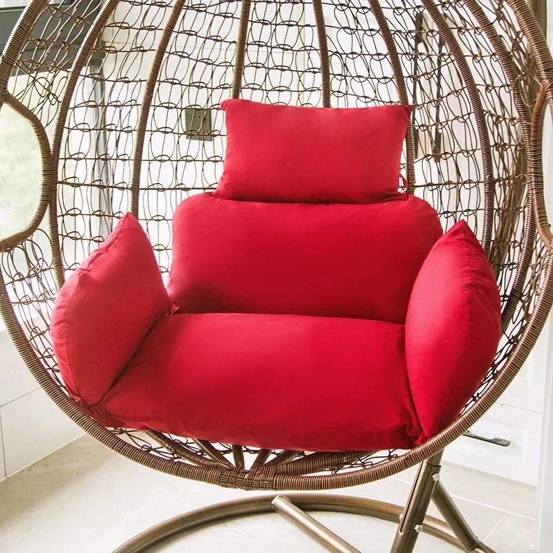 High Quality Outdoor Beach Chair Pad Hanging Egg Basket Swing Cushions Garden Rattan Basket Modern Patio Swing Chair Cushion