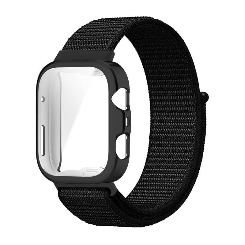 

Нейлоновый ремешок-петля для Huawei Watch Fit 4 Fit4 Pro Fit 3 Sport браслет с чехлом-накладкой из ТПУ For Huawei Fit4 чёрный