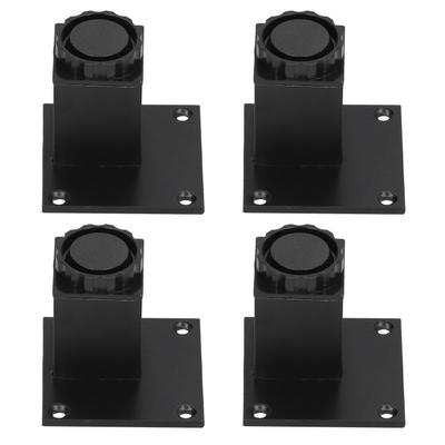 Set da 4 Pezzi Gambe per Mobili Altezza Regolabile Lega di Alluminio Supporto Quadrato per Divano Armadio 60mm