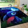 Custom Name Stitch's Sweet Delight Carpet Rug Customizable Soft Washable Anti-Slip Home Living Room Sofa Mats Personalized Rug. 0909366