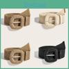 Style Pp Weaving Straw Braid Belt Round Buckle Wide Design Summer Dress Outfit