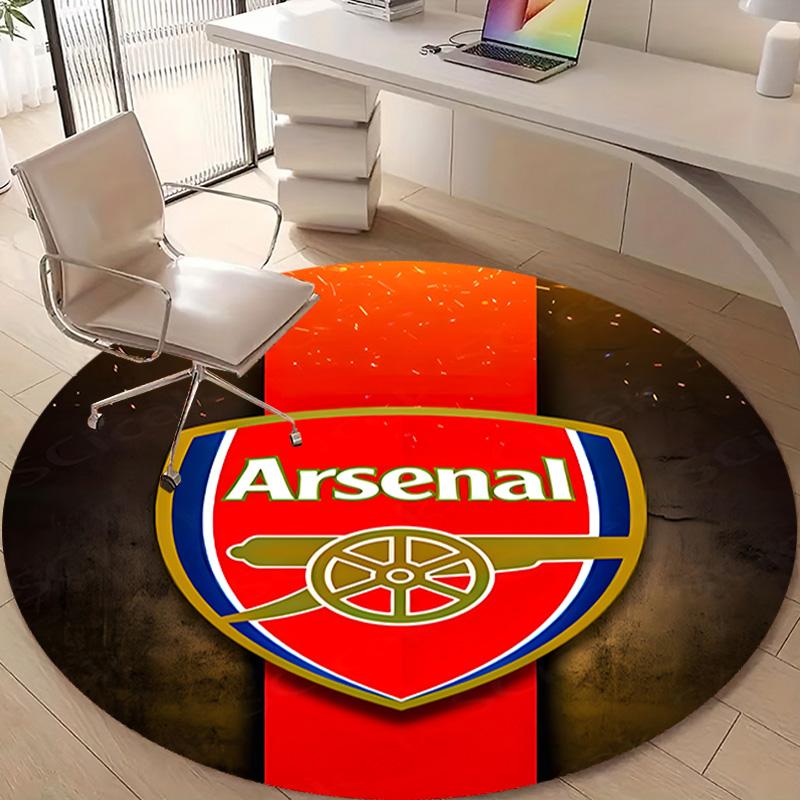 1 st A-Arsenal Tryck Rund Matta Stol Rund Matta Lämplig för Sovrum Vardagsrum Heminredningsmatta