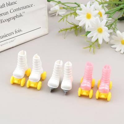 Pink Roller Skates Shoes For  Doll  Short Boots Decorative Sports Toy Play Doll Accessories