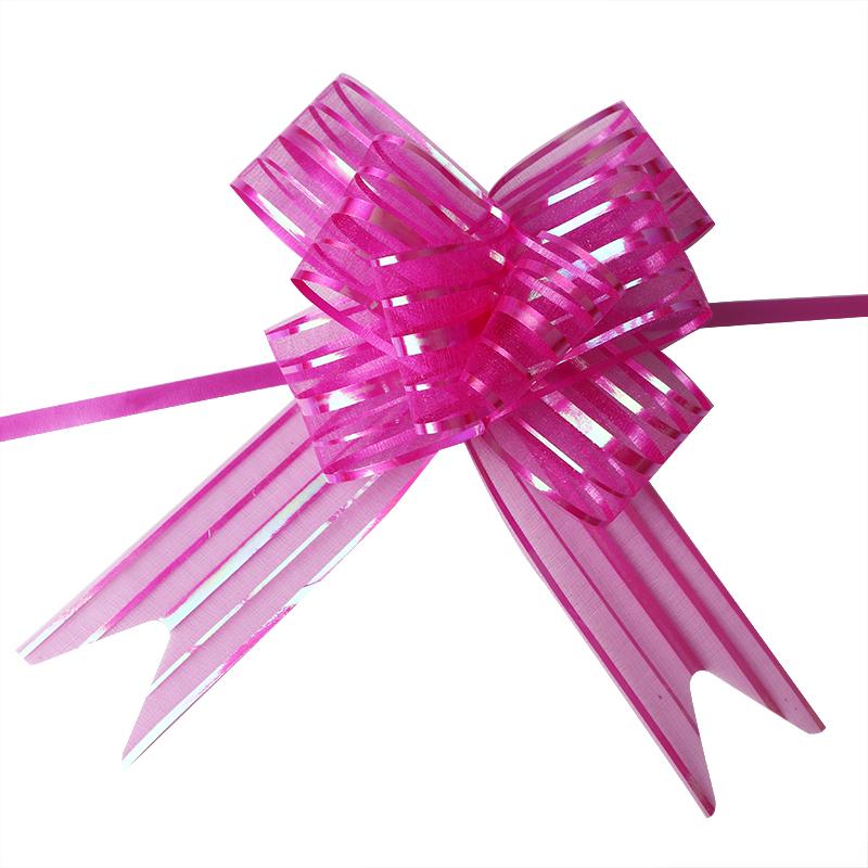 EG/_ 10pcs 50mm Organza Ribbon Pull Bows Wedding Party Car Decor DIY Gift Wrap SM