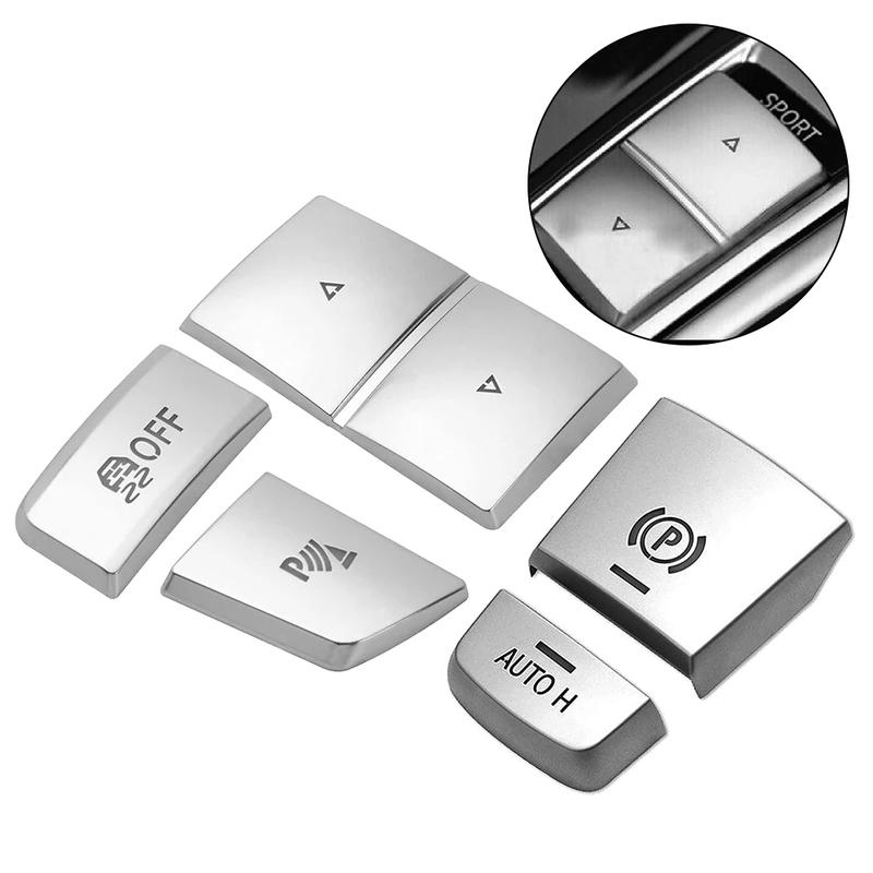 5Pcs Handbrake Gear Shift Panel Side Switch P Button Cover For BMW 5 6 7 Series F10 GT F07 F06 F12 F13 For BMW X3 F25 X4 F26
