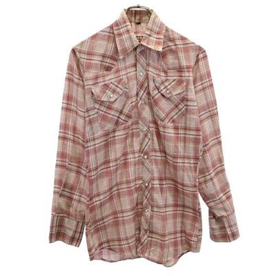 Youngbloods Authentic Western 80s Vintage Check Long Sleeve Western Shirt Men's Used