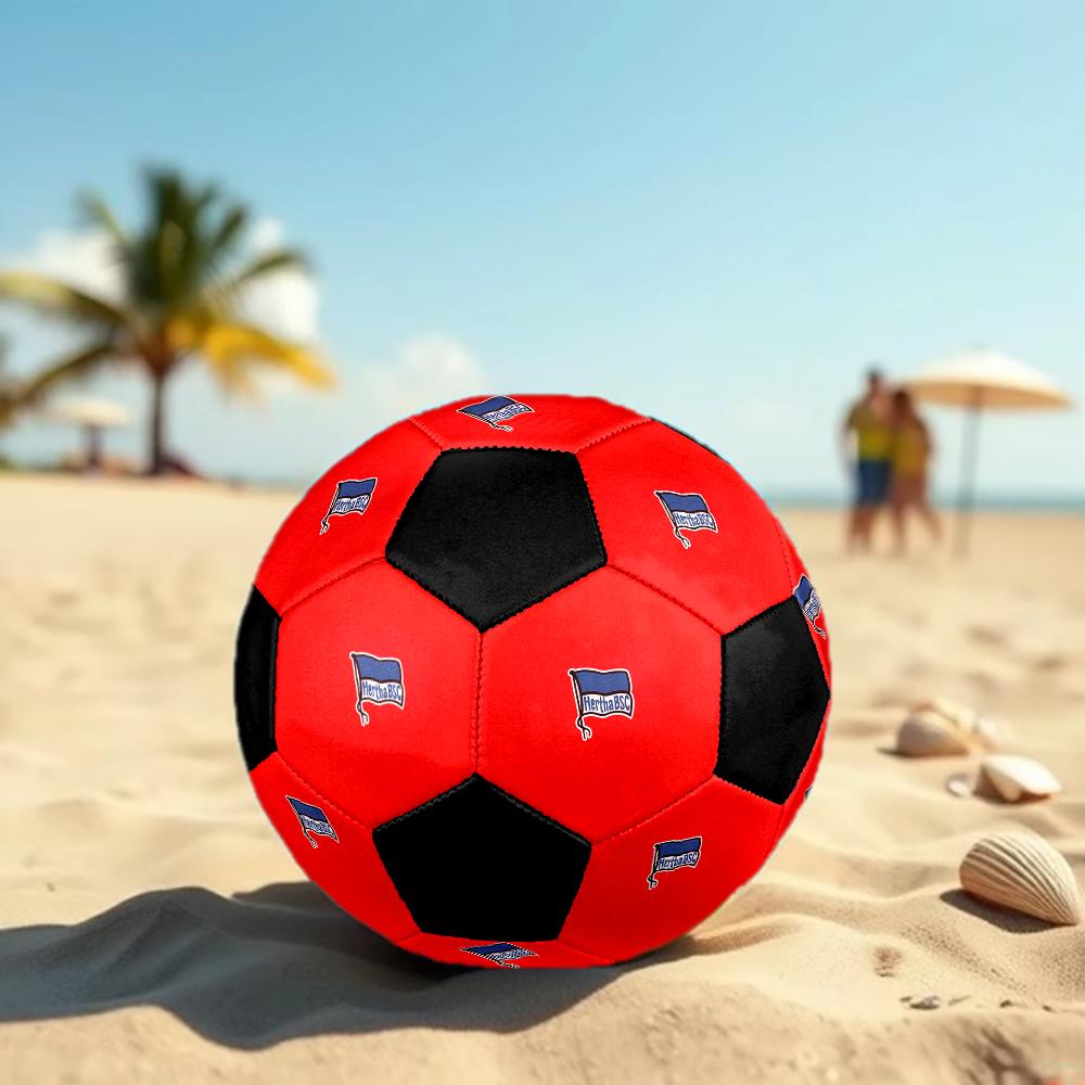 SIZE 5 Hertha BSC Soccer Ball Colorful All Ages Machine Stitched PVC Competition Ready Durable High-Bounce