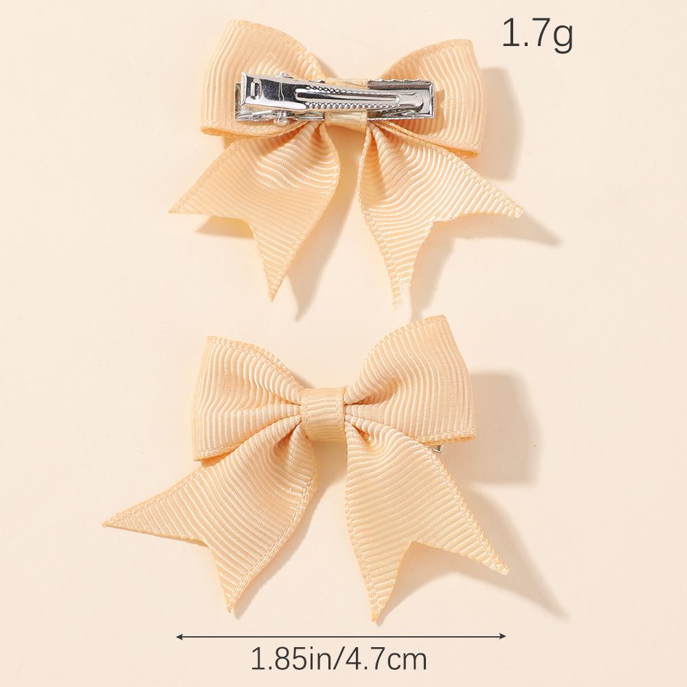 6/10pcs 1.85'' Cute Solid Ribbon Bowknot Hair Clips for Baby Girls Handmade Bows Hairpin Barrette Headwear Kid Hair Accessories