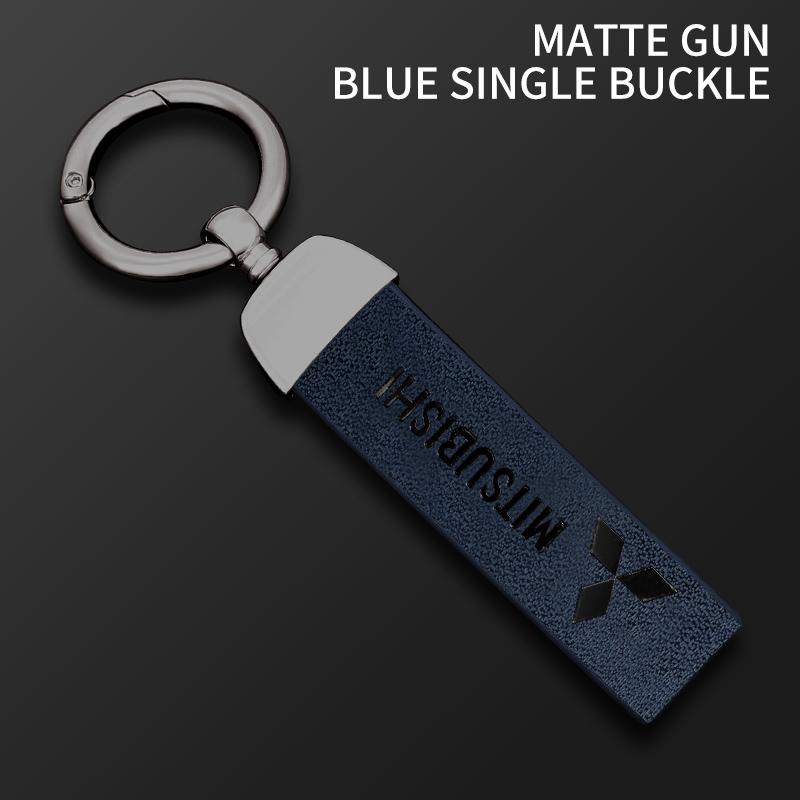 Car Vintage Leather Keychain Ring Zinc Alloy Chain Key For Mitsubishi Colt I200 Space Delica Triton Eclipse Outlander Pajero ASX HZ8