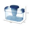 Risu Instant Pickle Container, Square, Clear Blue, 840ml, Hyperpet, Recipe Included, Made in Japan, S-10