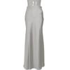 European & American Style Satin Long Skirt: Silky, High-Waist, Slim Fit, Summer Design for Elegant Wear.