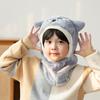 Warm Shawls Children's Hats Cartoon Head Caps with Face Shields Winter All-in-one Caps  Cycling