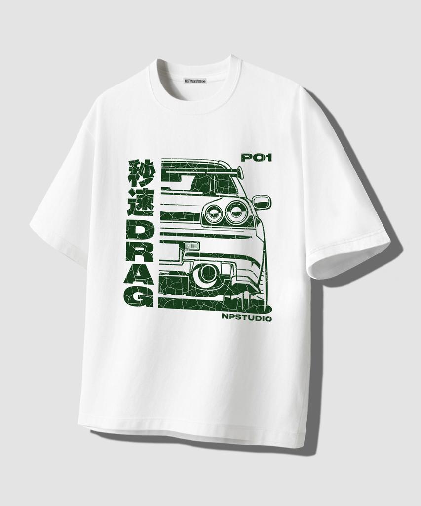 NP STUDIO [2Pack] P01 Drag Logo Oversized T-Shirt 3 Colors