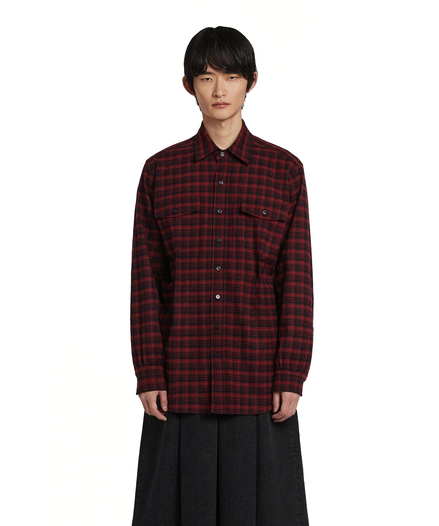 Trunk Project Pintuck Check Shirt_Red Red/Xs