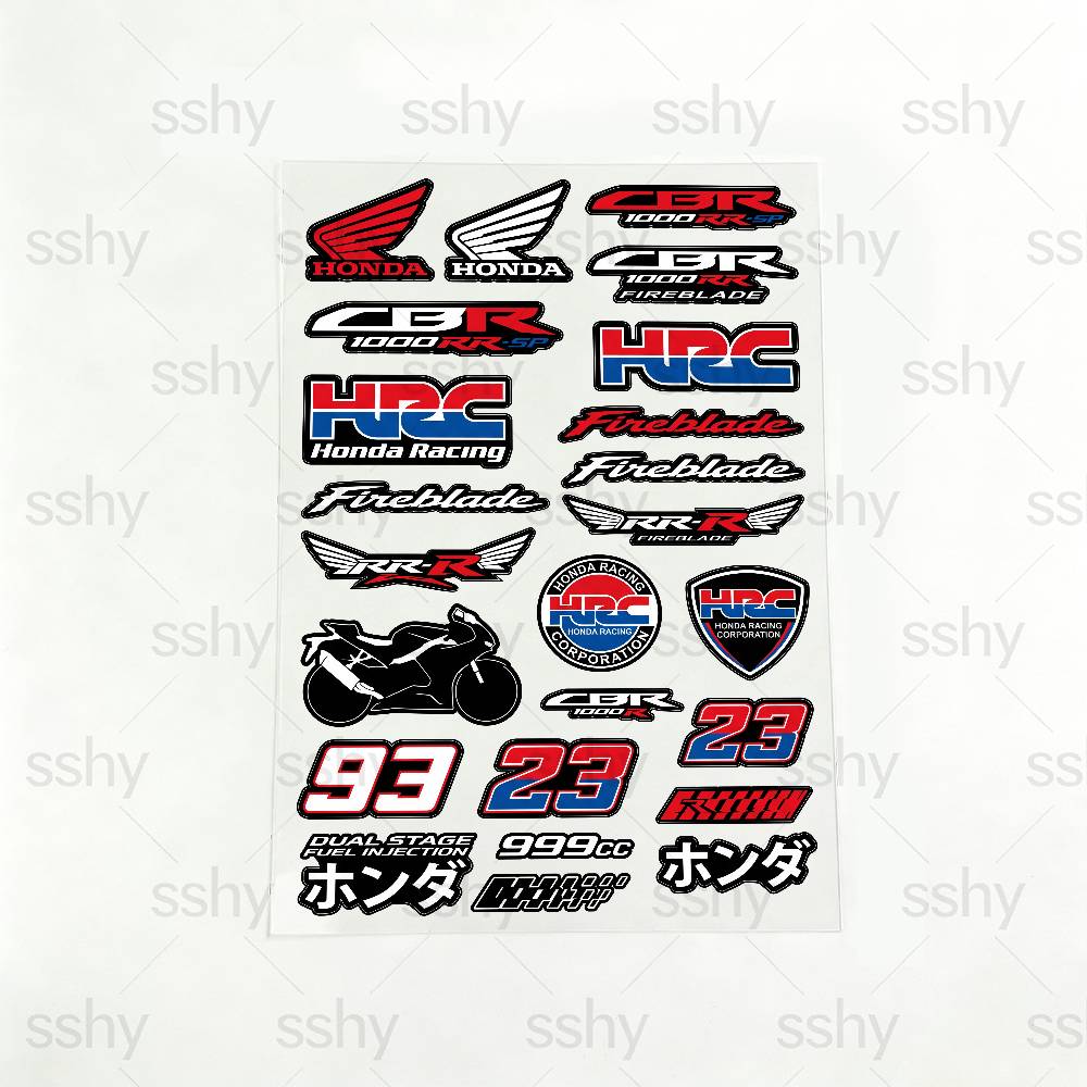 FOR HONDA CBR1000RR-R Reflective motorcycle stickers, 3M safety warning at night in the dark scooter helmets RA4 lcnd9