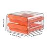1pcRefrigerator egg storage box drawer type crisper kitchen egg carton tray can be stacked double-layer egg shelf