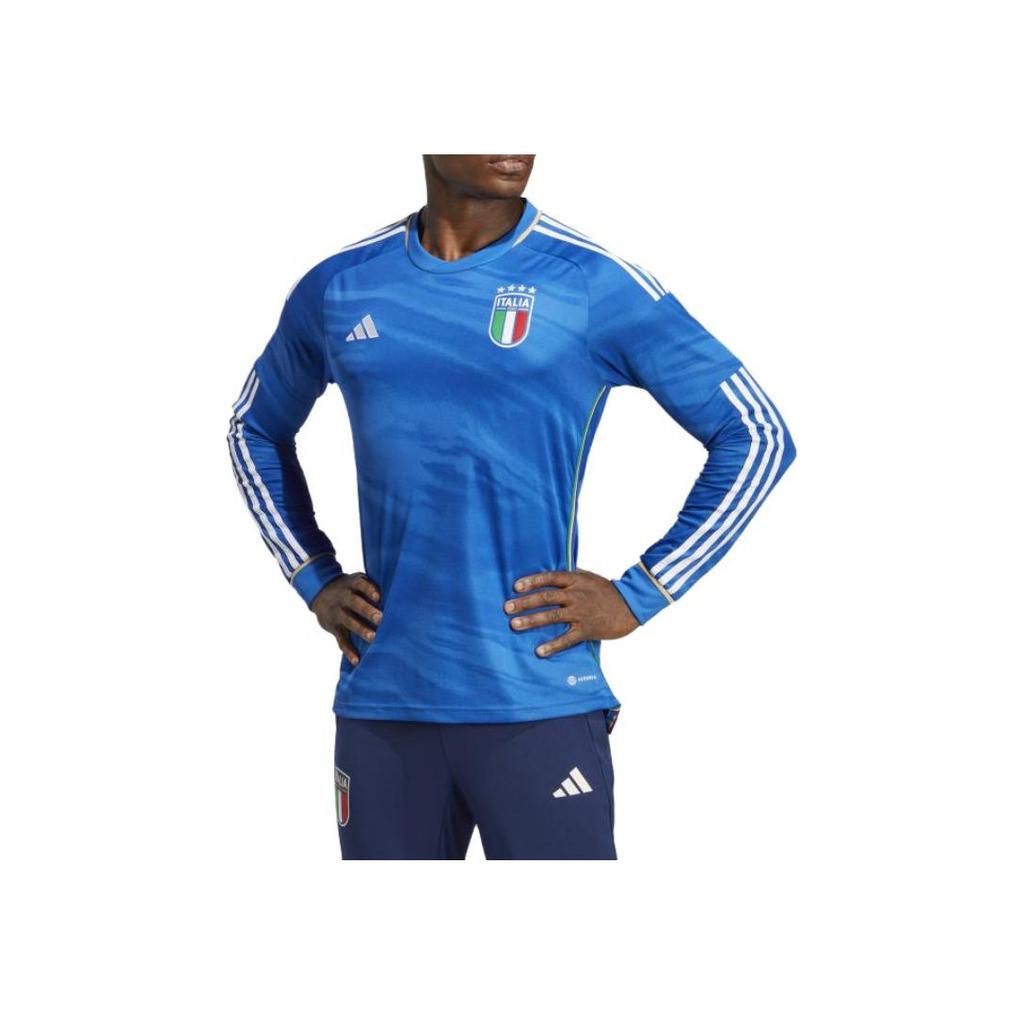 adidas Maglia Manica Lunga Casa Italia 2023 Blu Uomo Streetwear HS9893