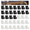 Eave Light Cord Holders Outdoor String Clips Black Plastic Organize Hooks Pergola Lighting Fasteners Weather Resistant Snap-on for Garden