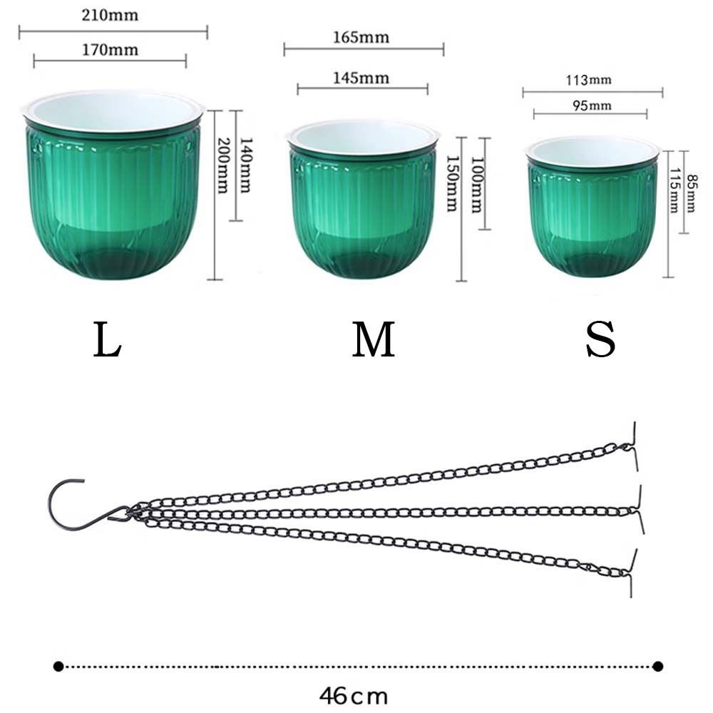 Plants Pot Flower Pot Hanging Basket Hanging Pot Thickened Vase Green Pineapple