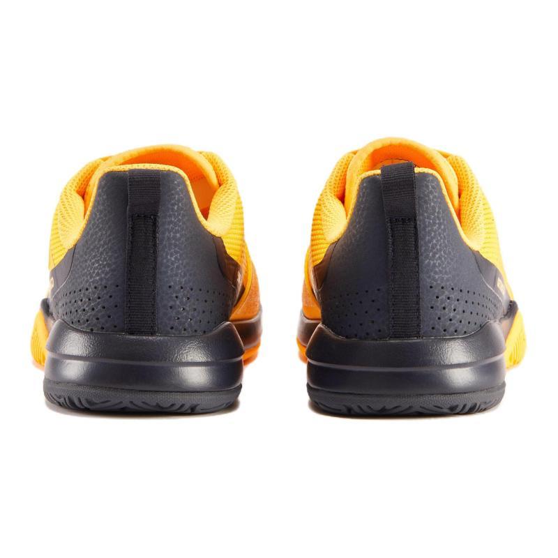 DECATHLON TS500 FAST Comfort Shock Abrasion Resistant Low Top Trainers Fluorescent Yellow Kids