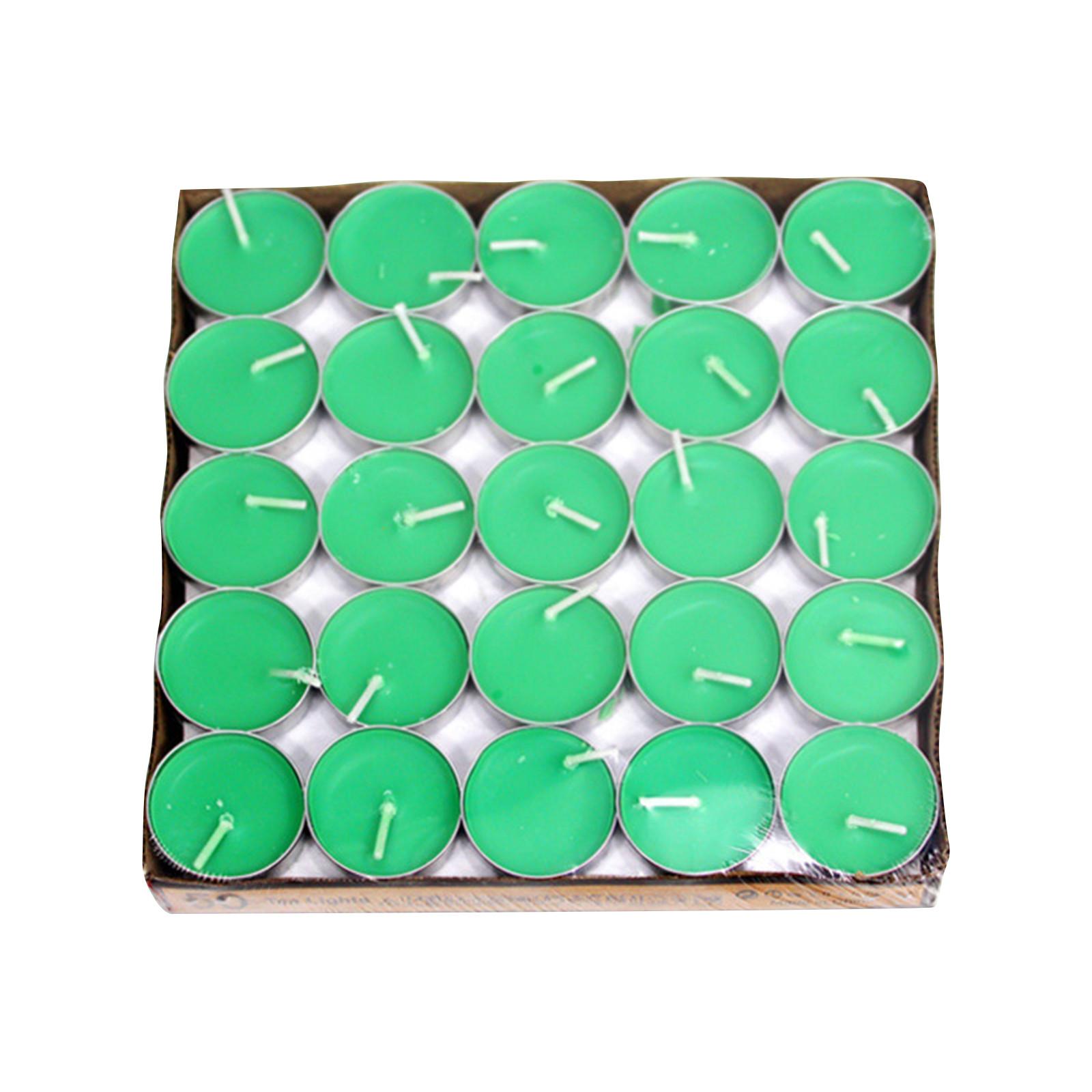 

Упаковка из 50 шт., Чайная свеча с ароматом цитронеллы, Ароматическая свеча против насекомых, Ароматическая свеча с ароматом насекомых One Size зелёный