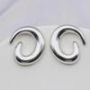 Exquisite Light Luxury Swirl Textured Gold Stud Earrings