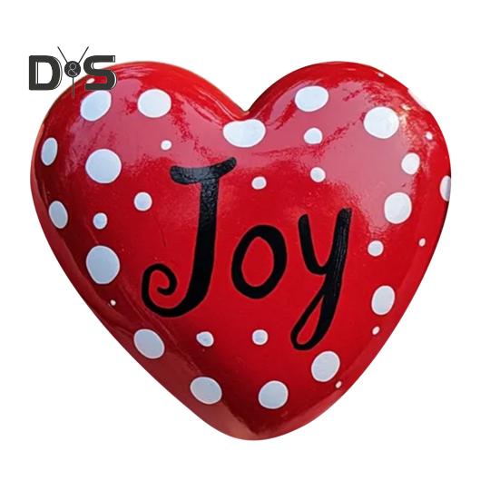 

Украшение в виде сердца из смолы, вдохновляющее сердце из камня в горошек, карманный жетон ручной работы в виде сердца, подарок для любимых D