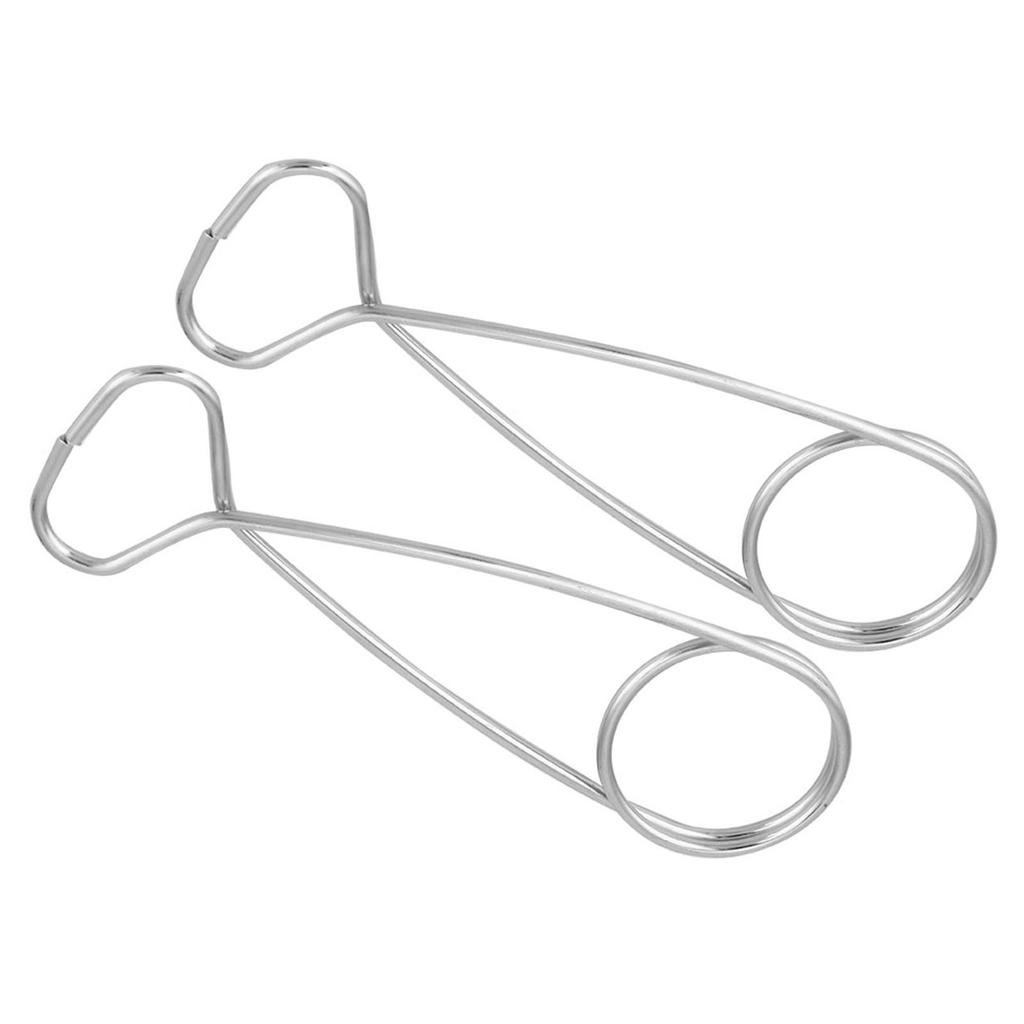 2Pcs Stainless Steel, Jaw Sprders Hanging Pot Hanging Fish Mouth of 2 Other Hook Rack for Cooker Water Bottle