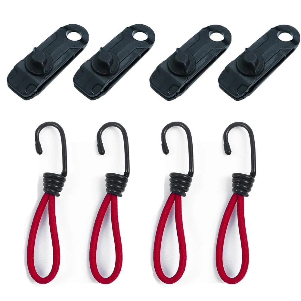 Tent Clips Outdoor Camping Elastic Rope Tent Clips Fixed Plastic Tent Accessories Reinforced Plastic Clips Camping Accesorios