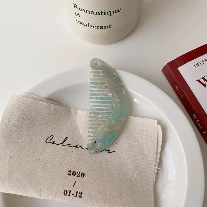 Pettini per capelli in acetato a denti larghi Antistatici Spazzola per capelli da massaggio Parrucchiere Colorato Salone di acconciatura Styling Accessori da viaggio