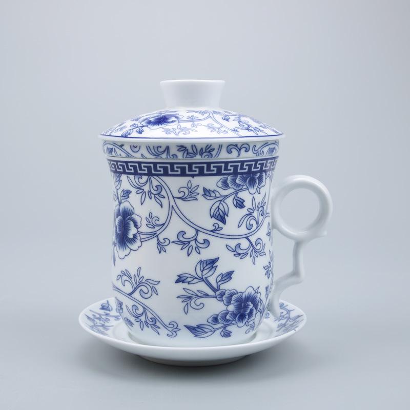 Baili Kiln Ceramic Tea Master Tasting Cup Set - Four-Piece Personal Office Teacups