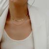 IF ME Layered Gold Snake Bone Chain Necklace for Women Simple Ins Vintage Collar Chain Choker Accessories