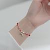 S925 Silver Red Cord Bracelet for Men & Women - Peace Woven Hand Rope, Ideal Gift for Besties, Couples, Students, or Anklet Wear
