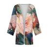 Women's Casual Fashion Retro Printed Lightweight Medium Length Jacket Cardigan