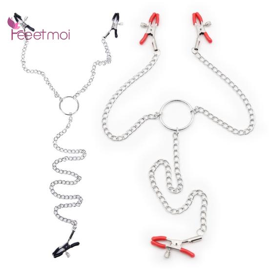 Brustklemmen-Stimulation, amüsante erotische Enge, verstellbarer Drei-Klemmen-Brustgefühl-Clip