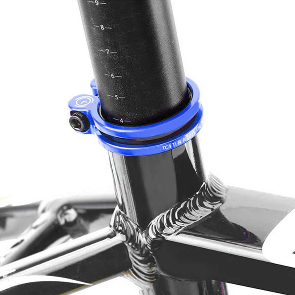 Aluminum   Alloy Bike Lock Seat Clamp with Screw Nut for Mountain Road  