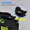 Compatible for Brother TZe-B31 TZe-C41 D21 12mm Tape Fluorescent Black On Orange/Yellow/Green for P-touch Label Printer PT-D600